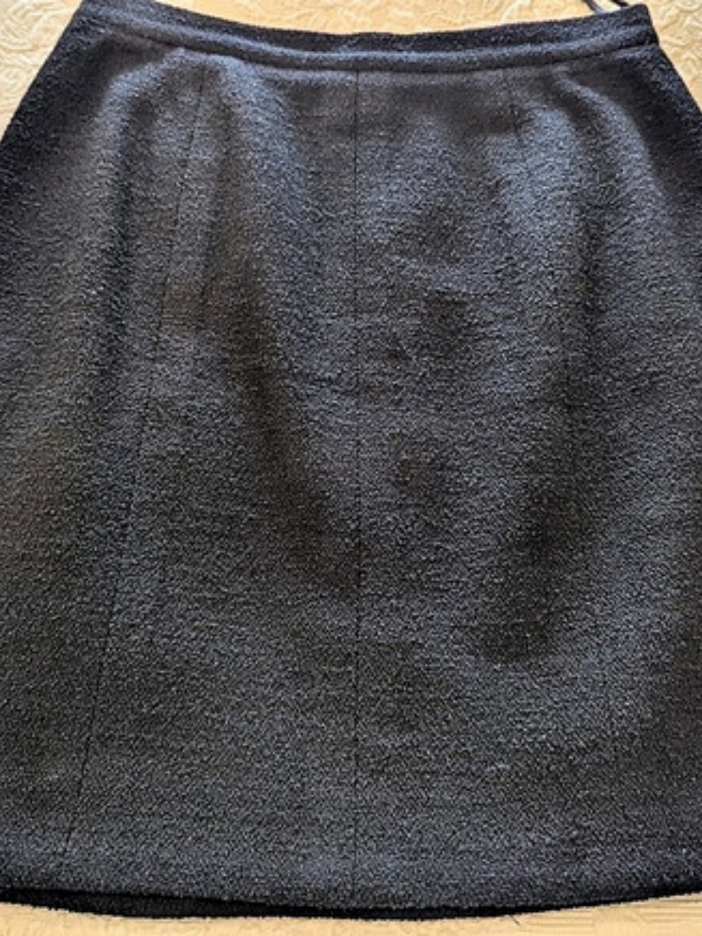 Chanel Vintage 1995 Fall (95A) Black Wool Skirt Size 40